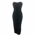 Size 4 Elegant Black JOVANI Strapless Evening Dress