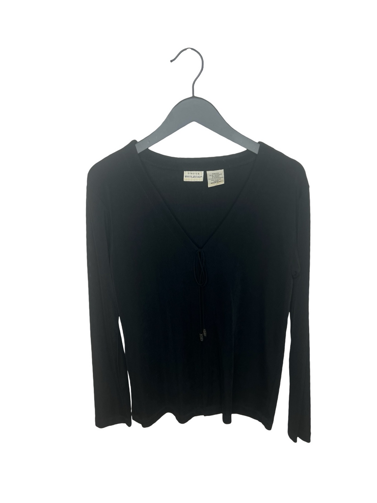 Medium White Stag Women's Stretch Long Sleeve V-Neck Top