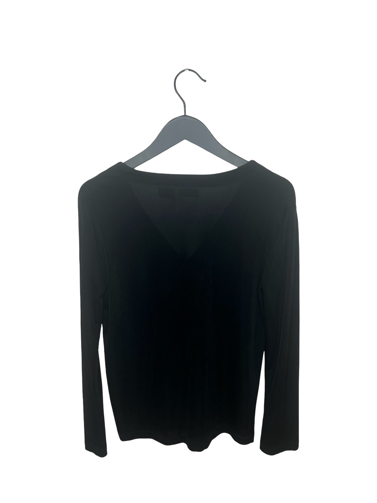 Medium White Stag Women's Stretch Long Sleeve V-Neck Top