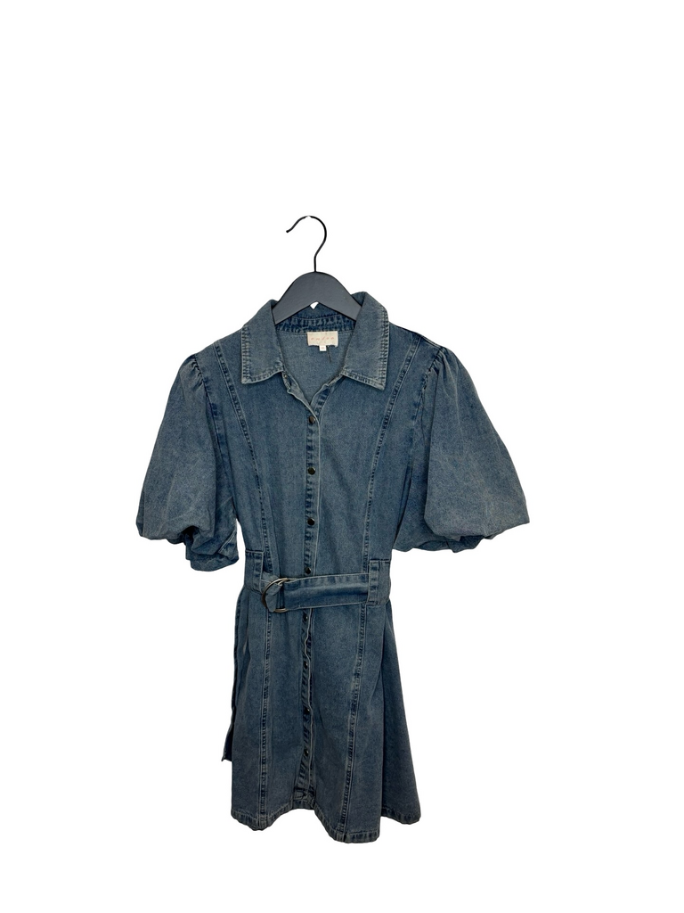 Denim Puff Sleeve Dress