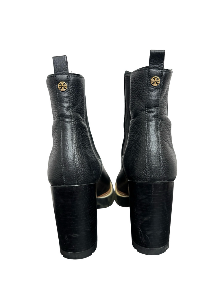 Tory Burch Black Leather Ankle Boots