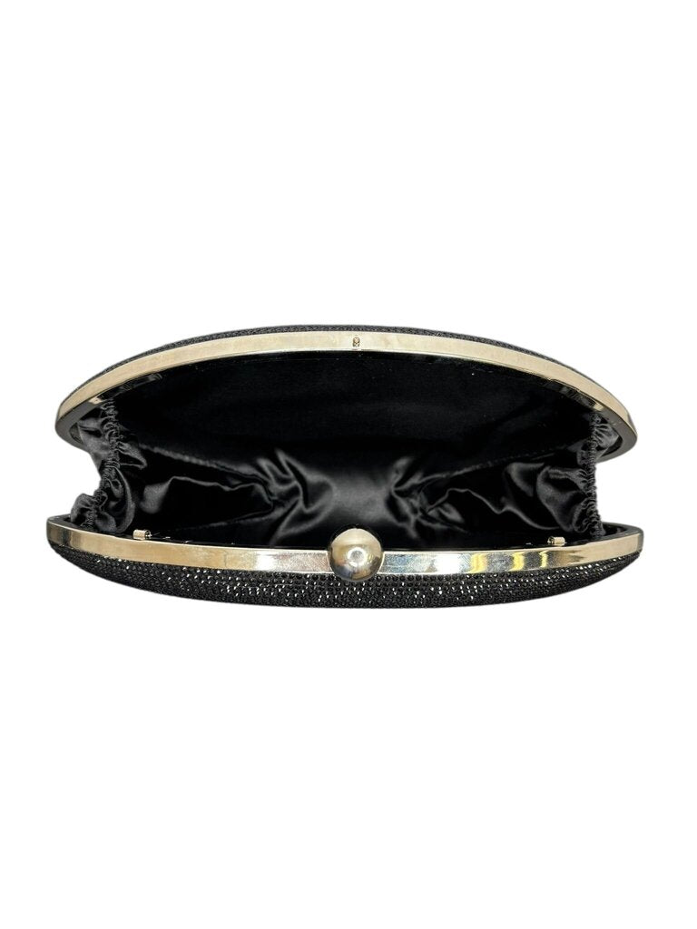 Elegant Black Eye-Shaped Clutch Bag