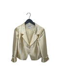 Elegant Yellow Silk Blend Jacket by Rickie Freeman for Teri Jon Nites