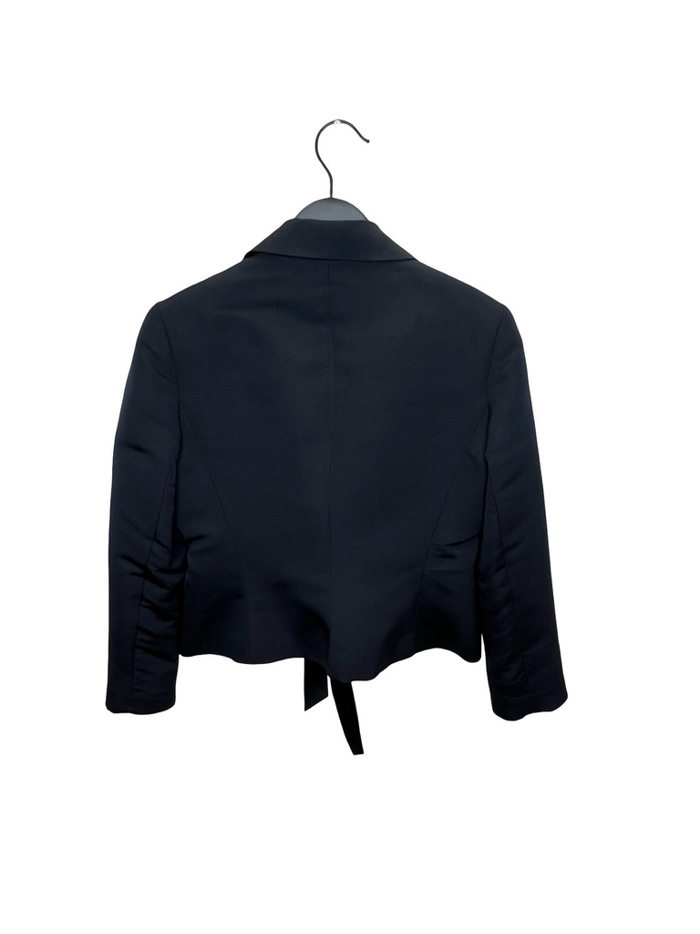 Jodi Women's Cropped Blazer with Bow Tie