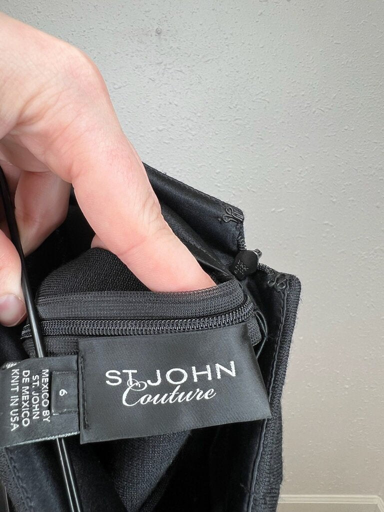 St. John Couture Black strapless dress