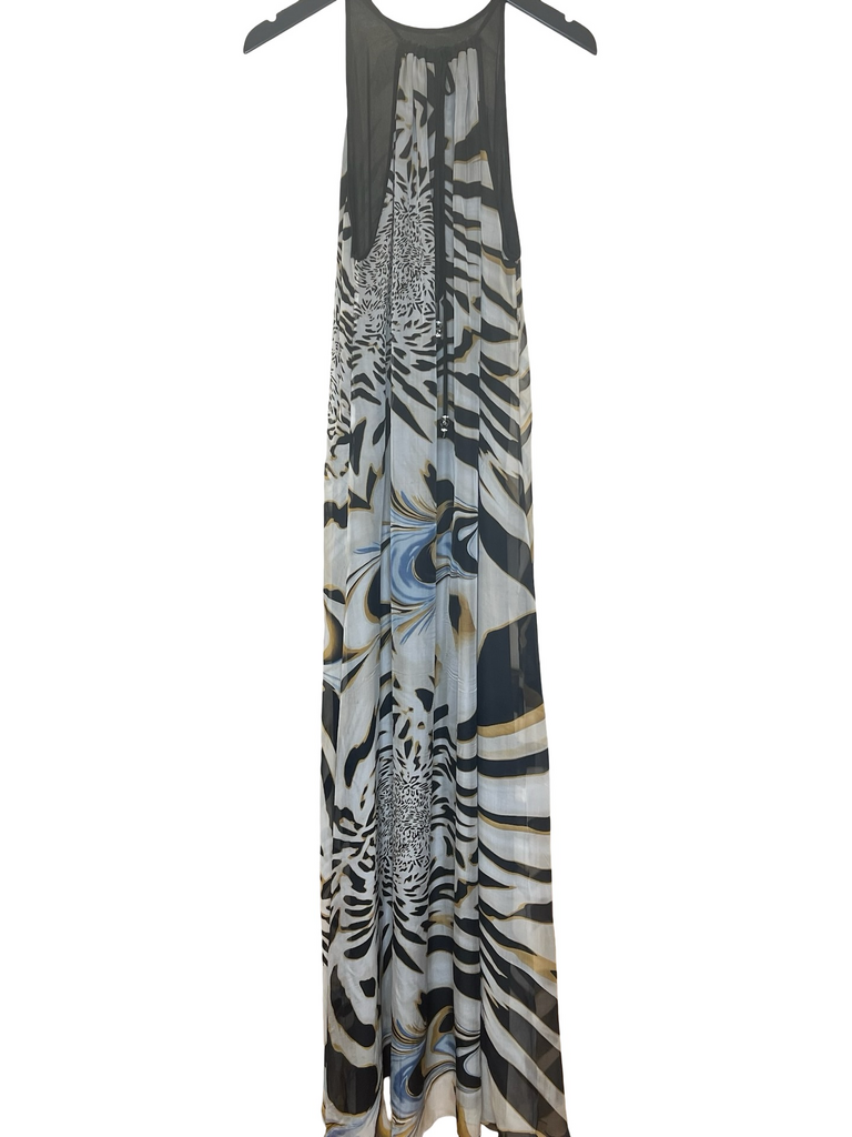 Black and White Printed Maxi Dress
