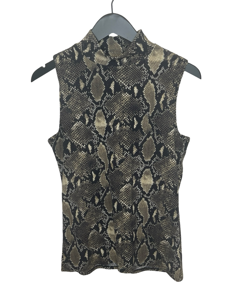 Snake Print Sleeveless Top