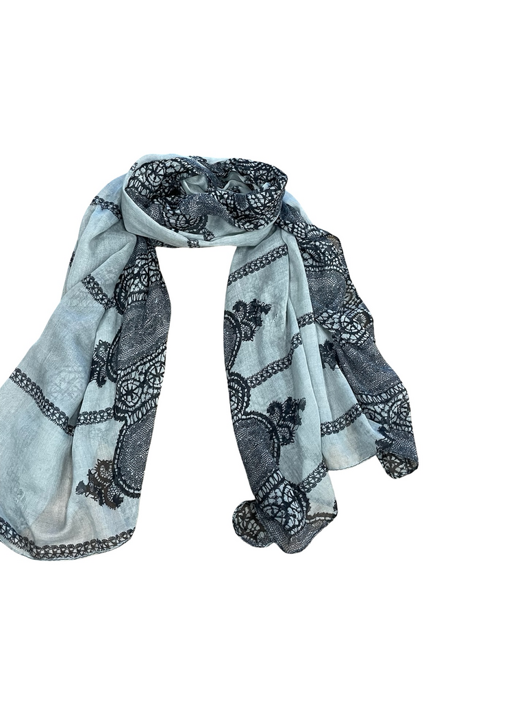 Lace Embroidered Scarf