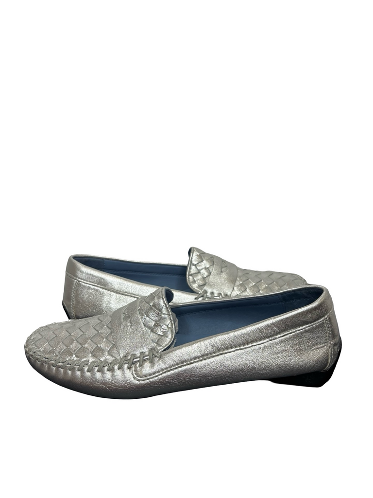 Size 8.5 Robert Zur Metallic Silver Loafers