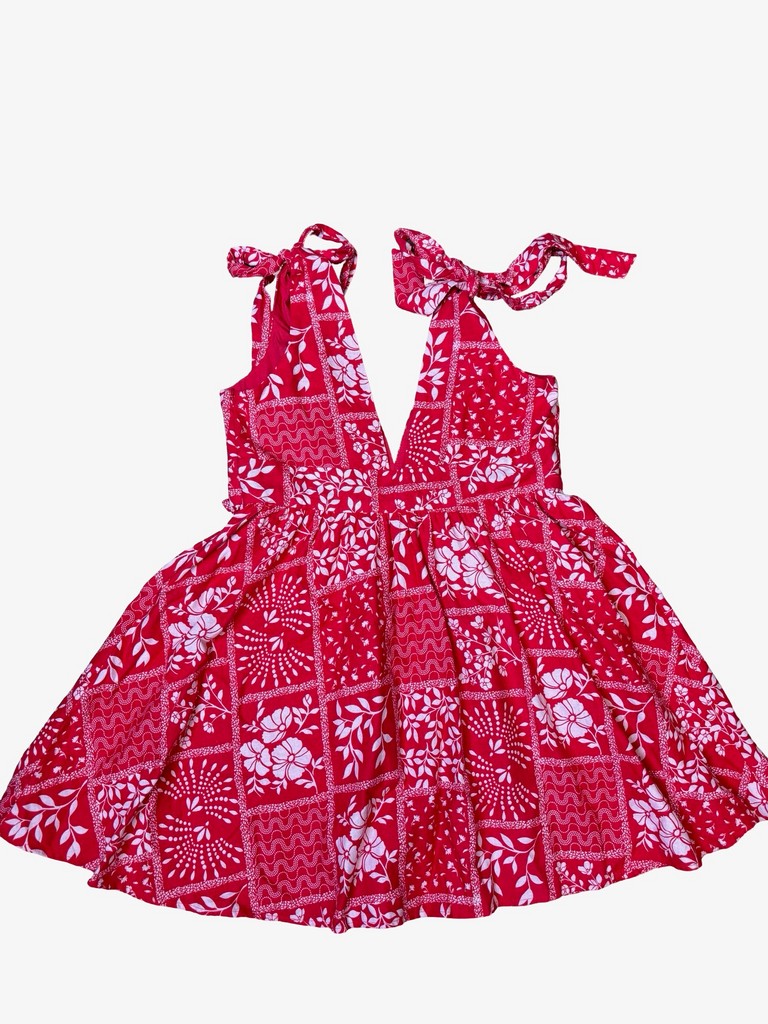 House of Harlow 1960 Red Floral Dress