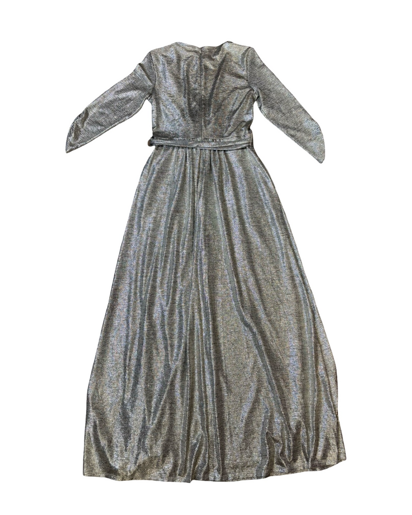 Jessica Howard Metallic Wrap Dress