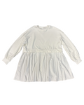 Medium Free People Look a Like White Pleated Sweatshirt Dress