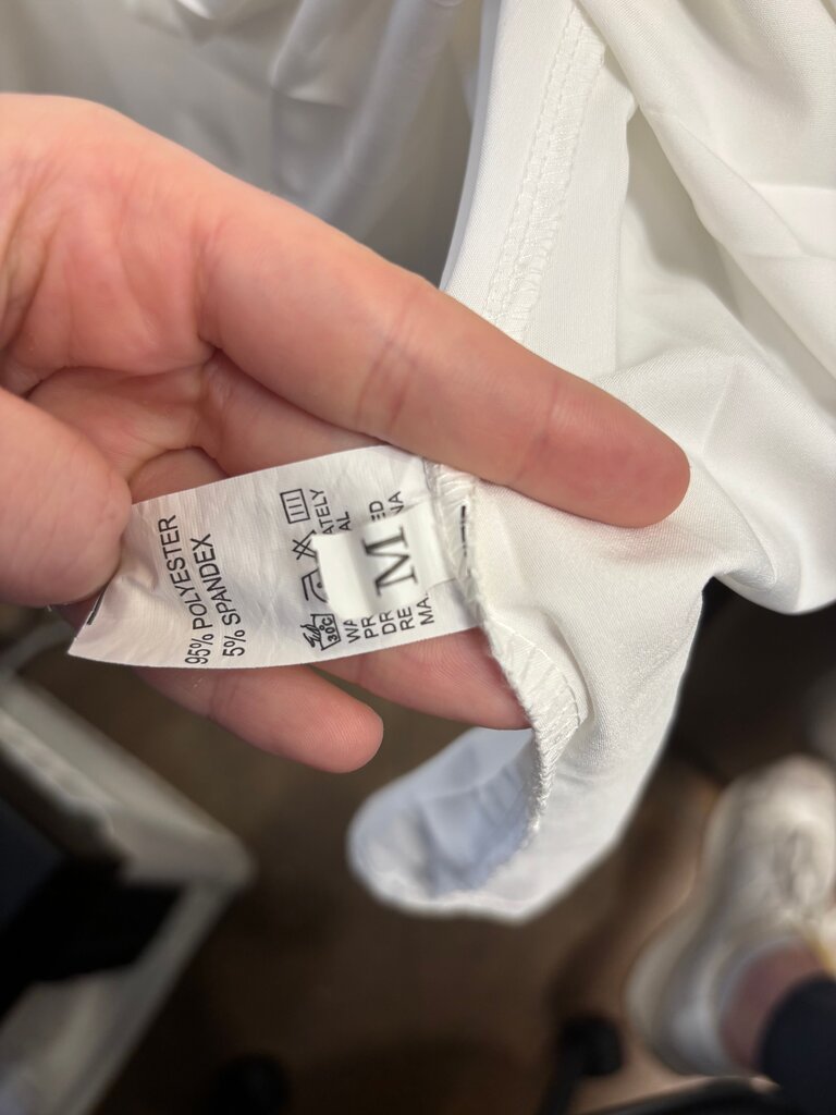 Medium Free People Look a Like White Pleated Sweatshirt Dress