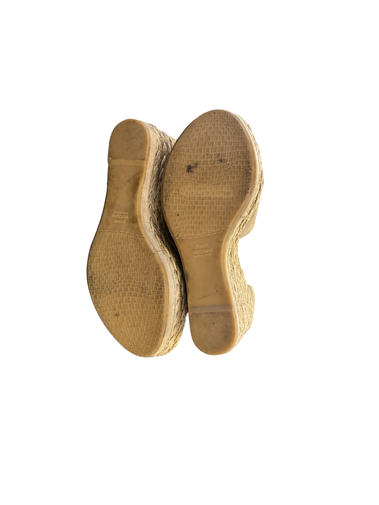 Stuart Weitzman Women’s Beige Espadrille Platform Sandals