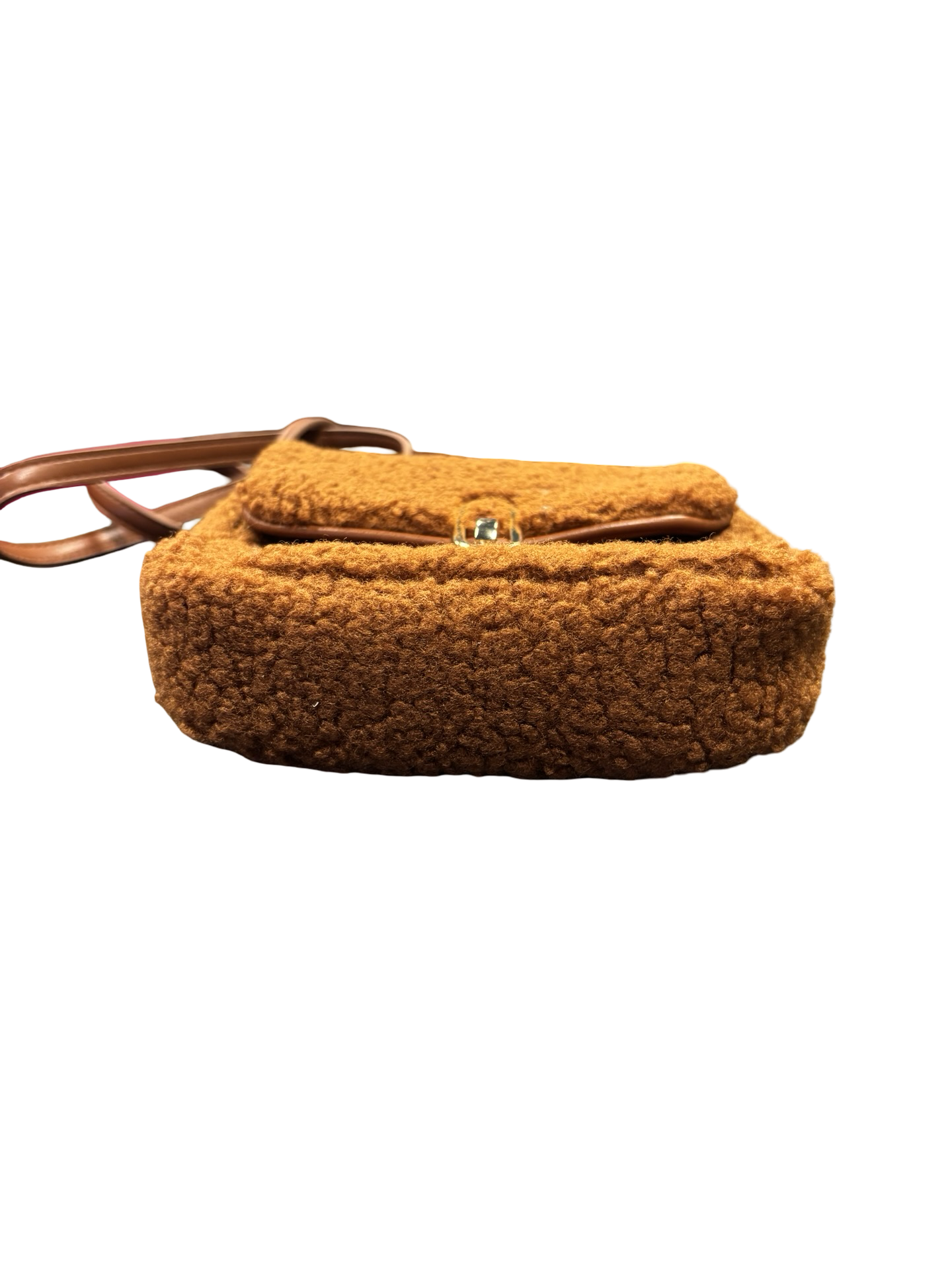 Fuzzy Brown Crossbody Bag