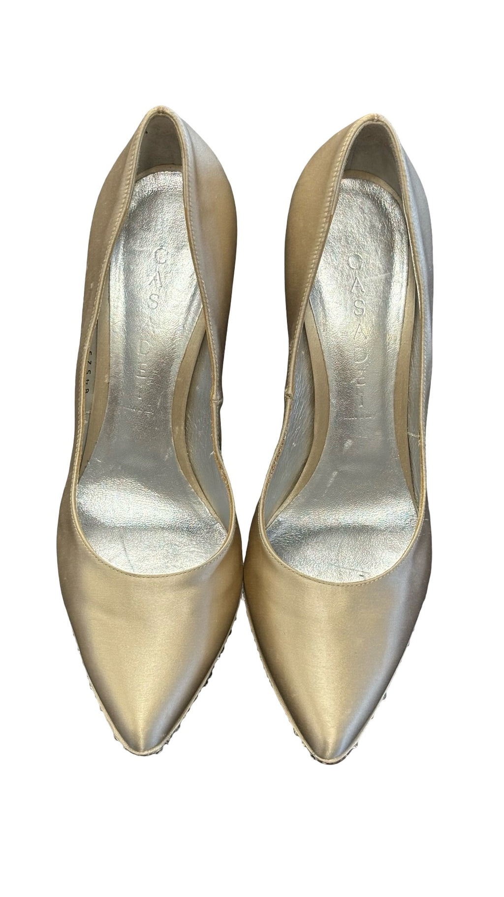 Size 7 Casadei Elegant Gold High Heels