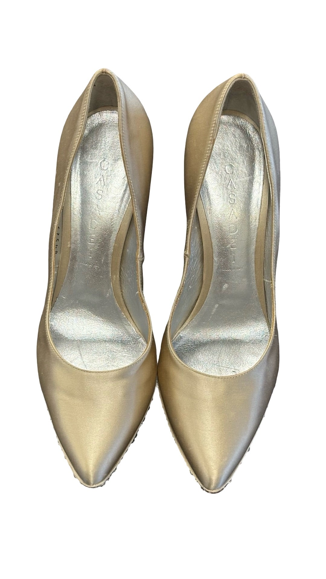 Size 7 Casadei Elegant Gold High Heels