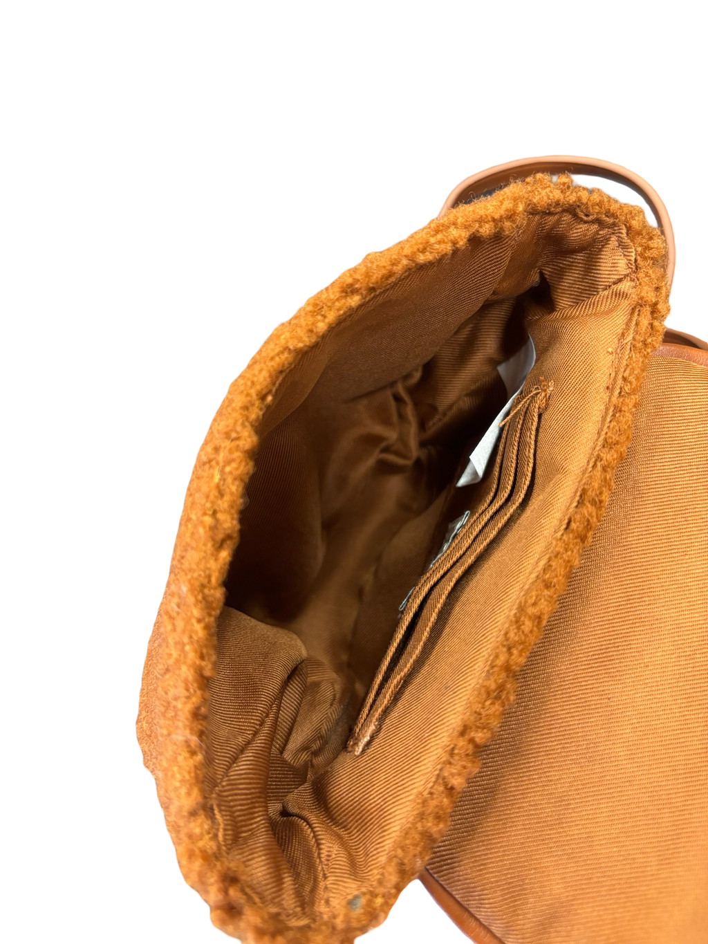Fuzzy Brown Crossbody Bag