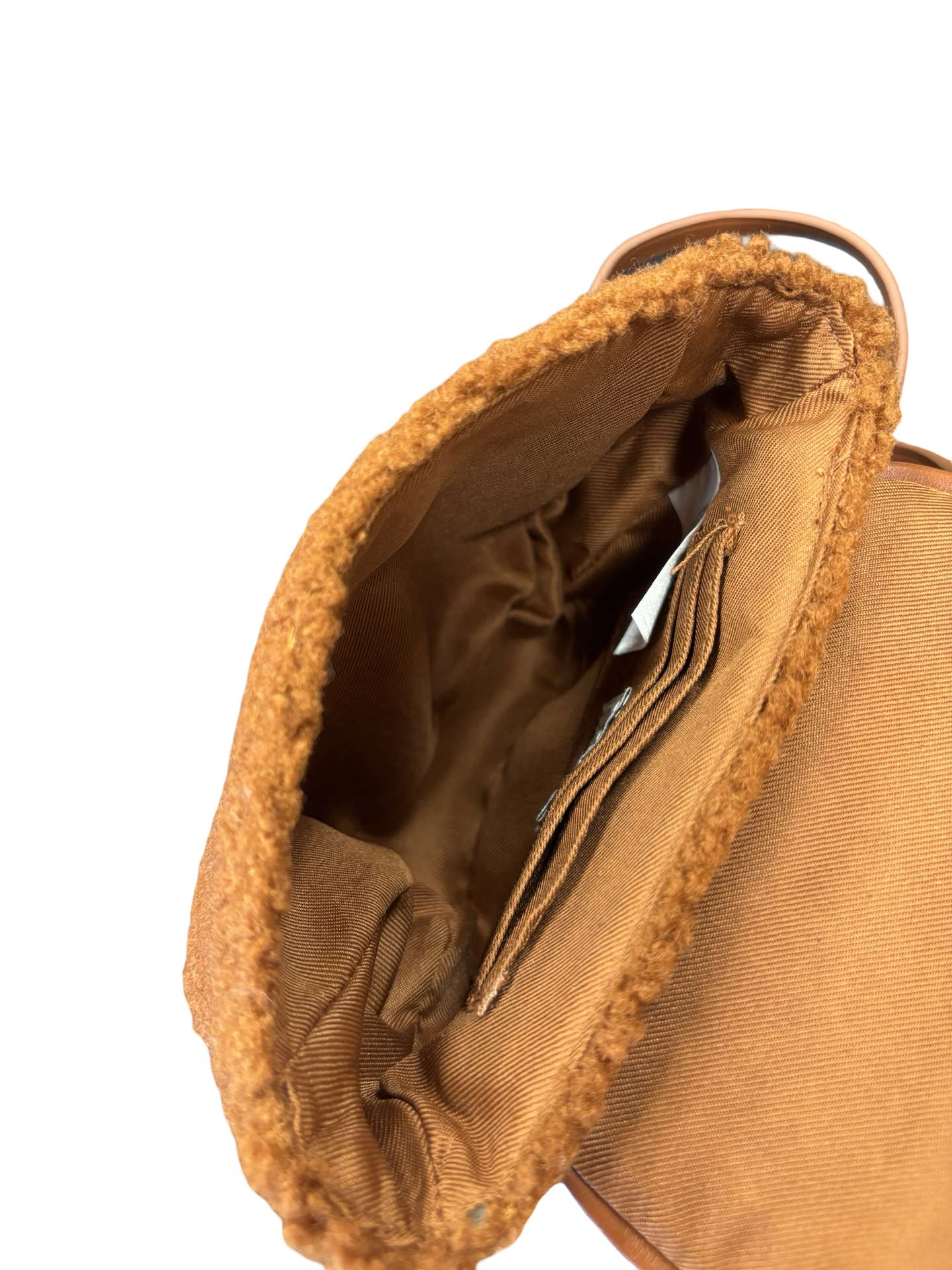 Fuzzy Brown Crossbody Bag