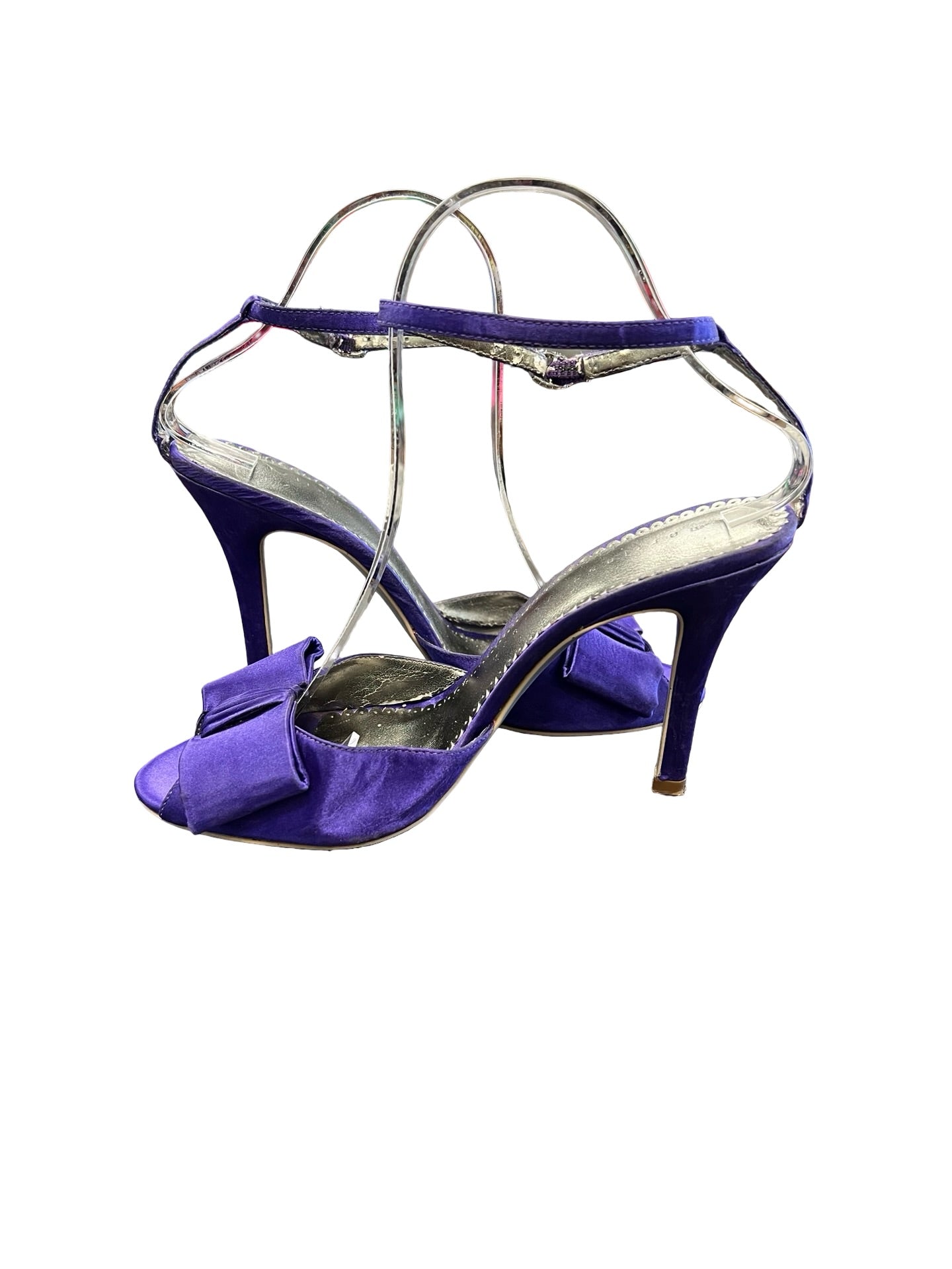 Size 8 Purple High Heels with Bow by Martinez Valero