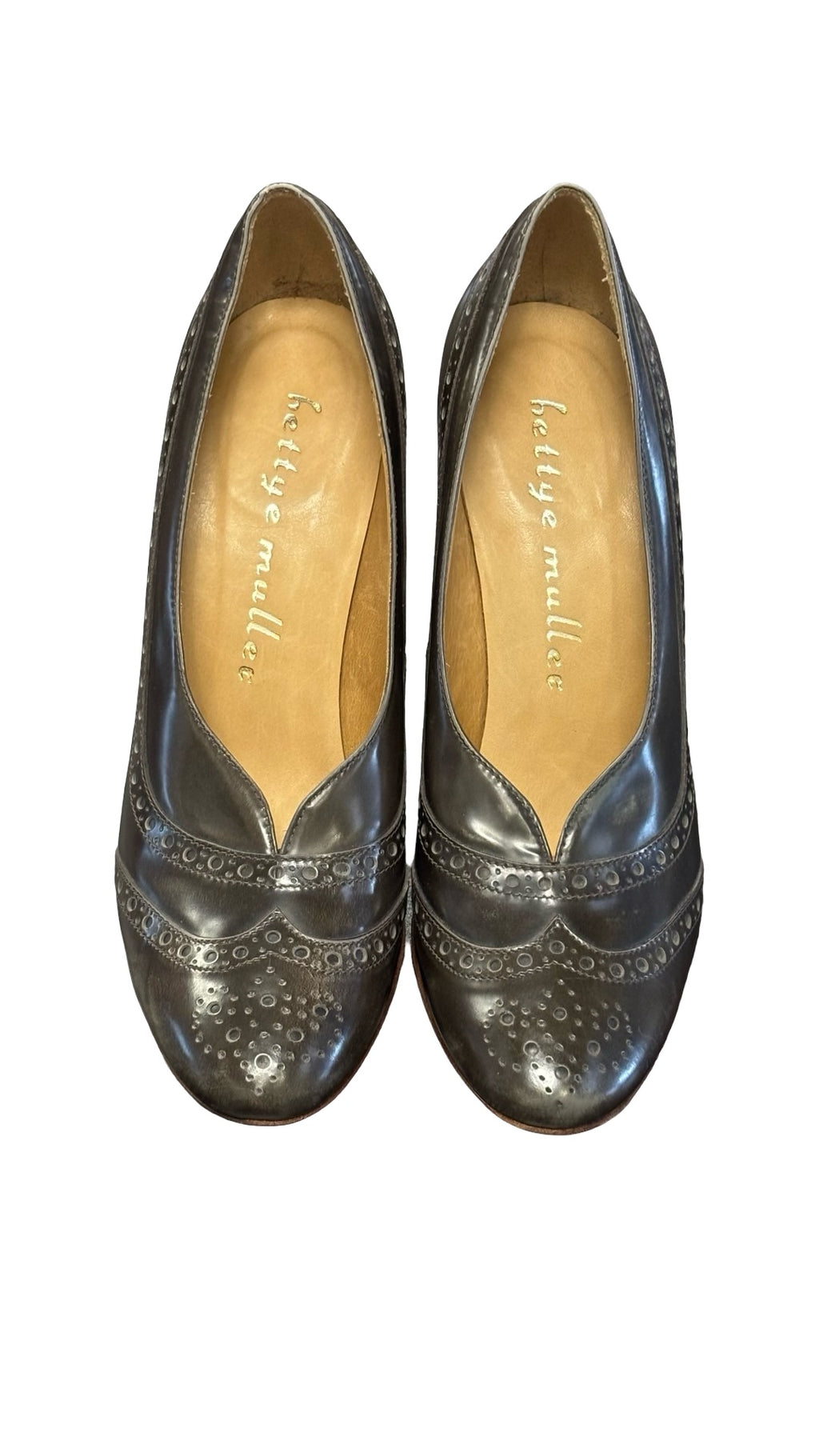 Size 37 Bettye Muller Women's Vintage Brown Heeled Shoes