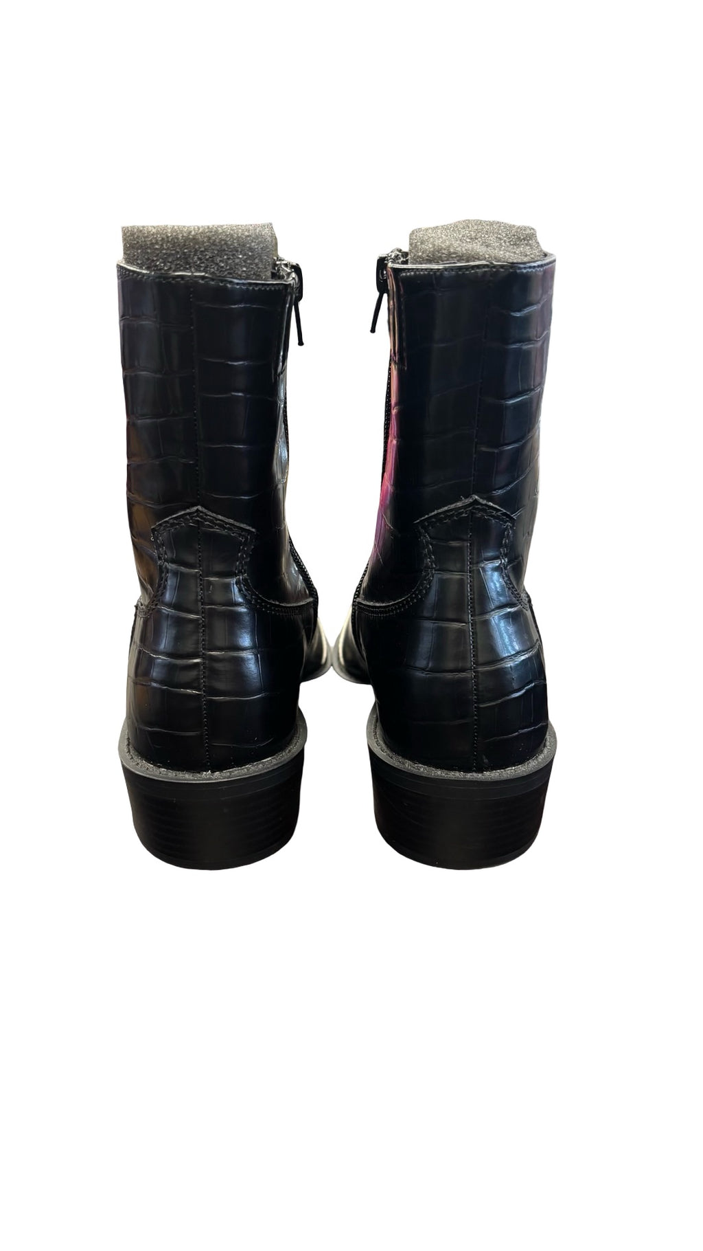 SIZE 8 Crocodile and Snake Skin Print Ankle Boots