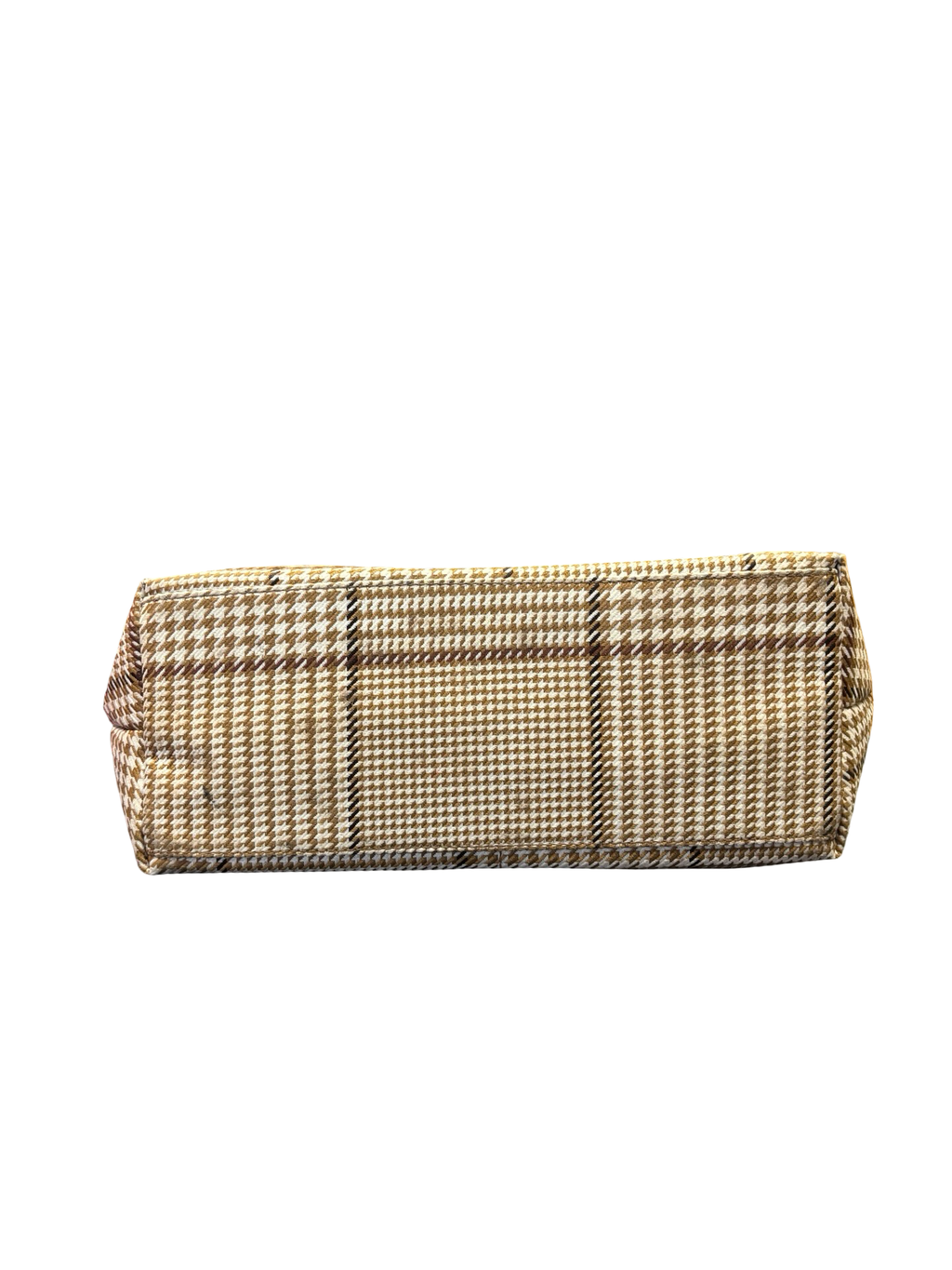 Ralph Lauren Brown Houndstooth Pattern Handbag
