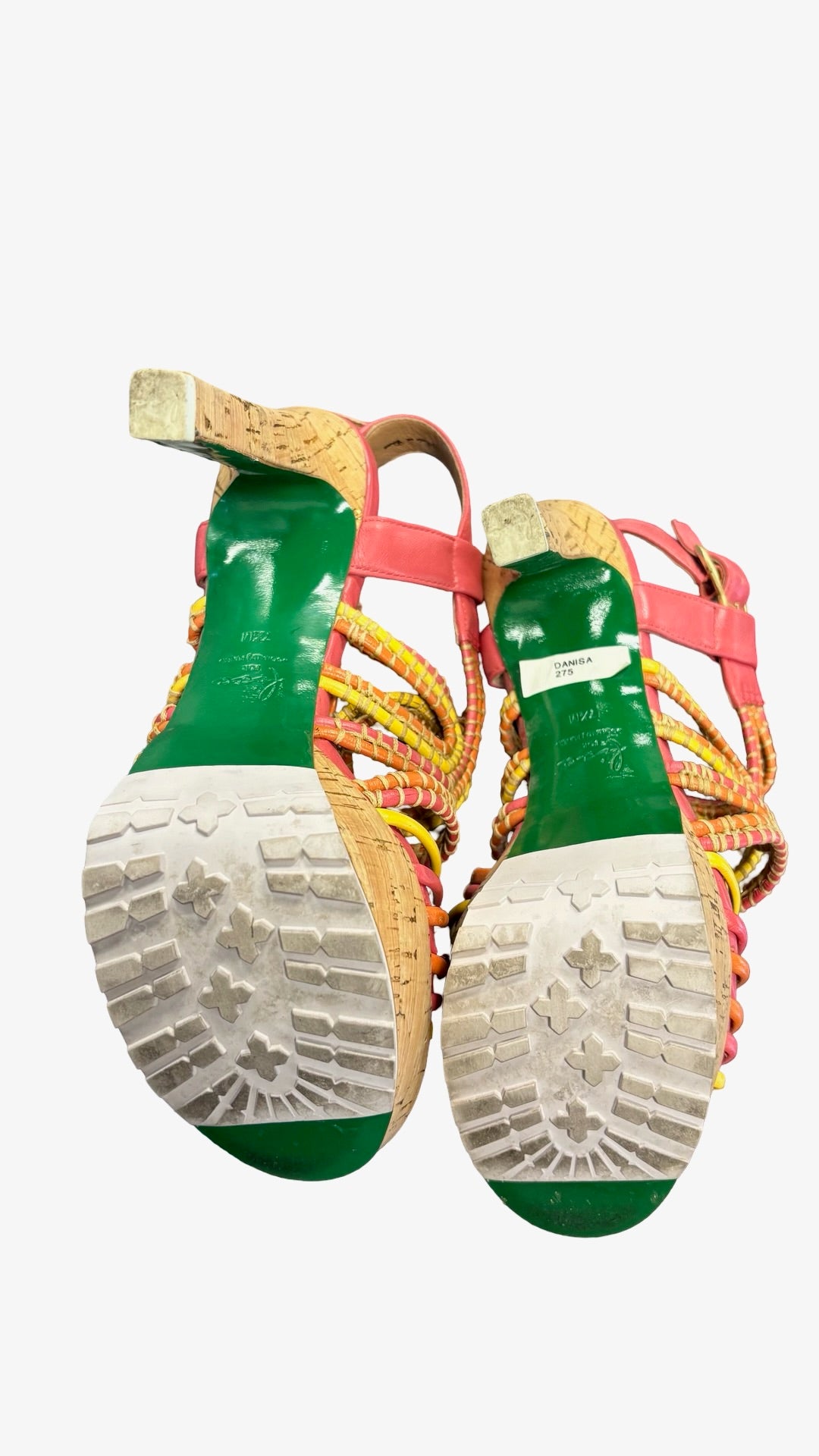 Size 7.5 Lisa For Donald J. Pliner Colorful High Heel Sandals