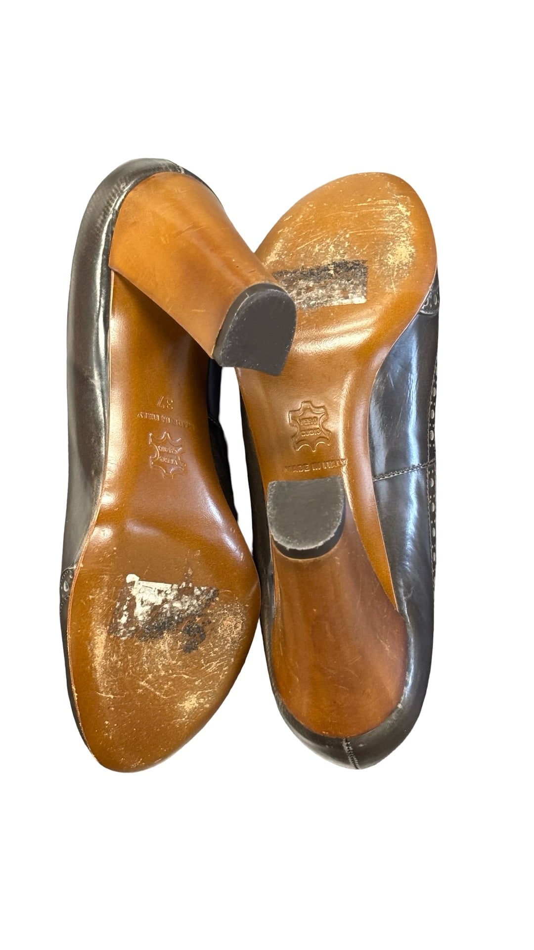 Size 37 Bettye Muller Women's Vintage Brown Heeled Shoes