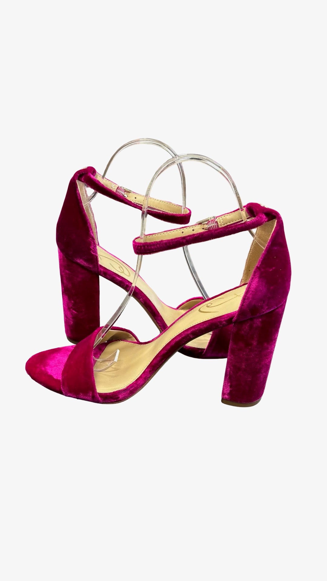 Size 7.5 Sam Edelman Velvet High Heel Sandals