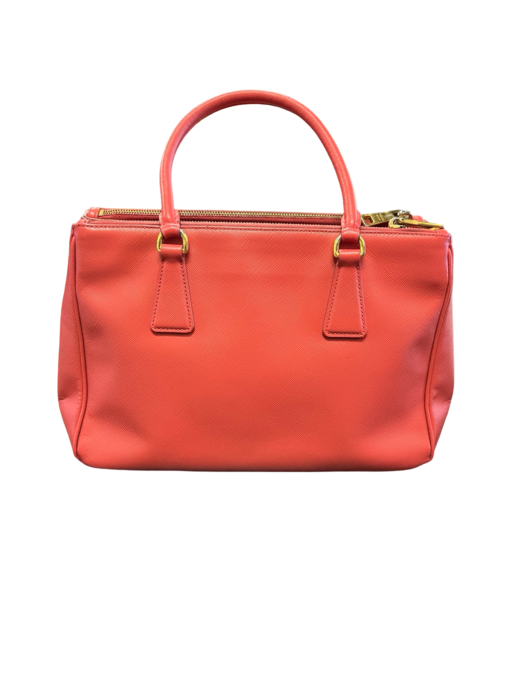 Prada Coral Saffiano Leather Handbag