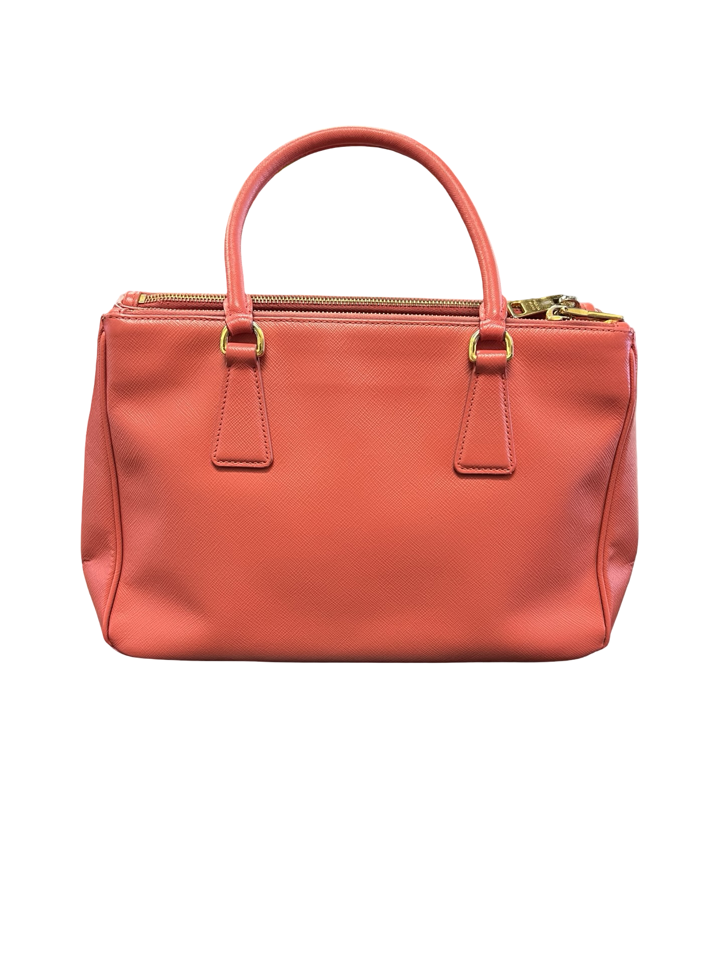 Prada Coral Saffiano Leather Handbag