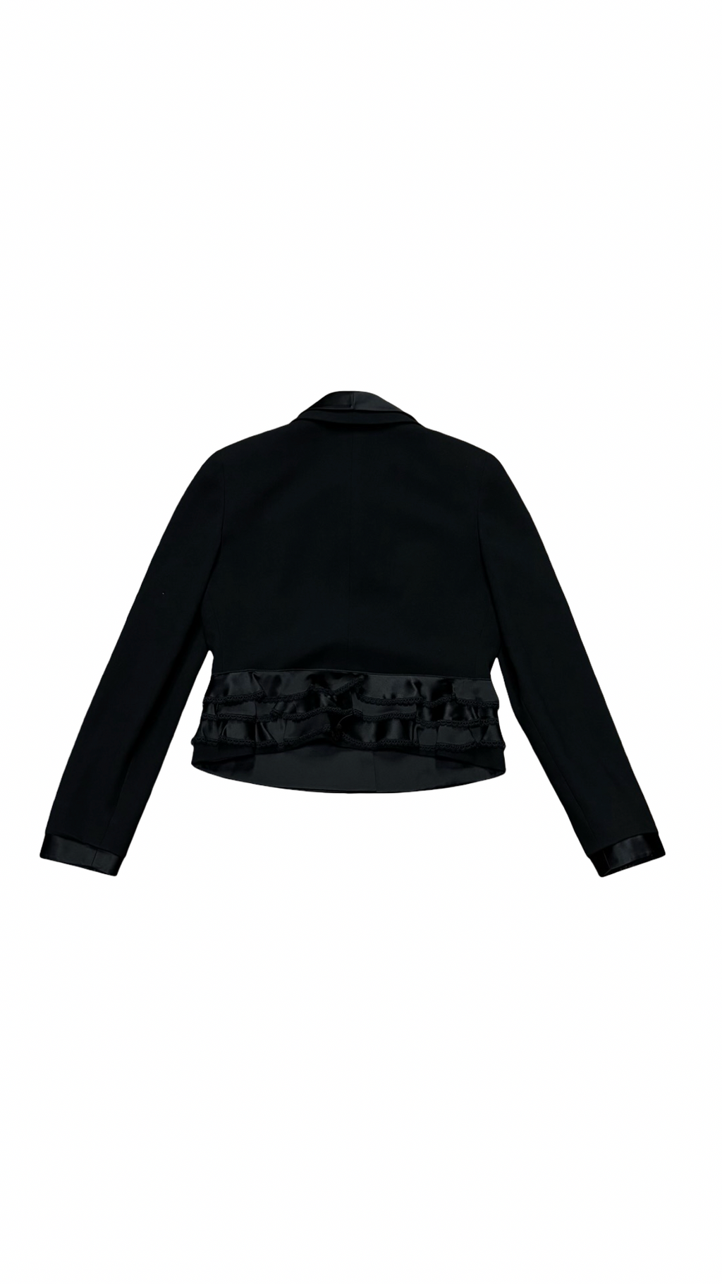 Size 8 Valentino Women's Black Ruffled Jacket