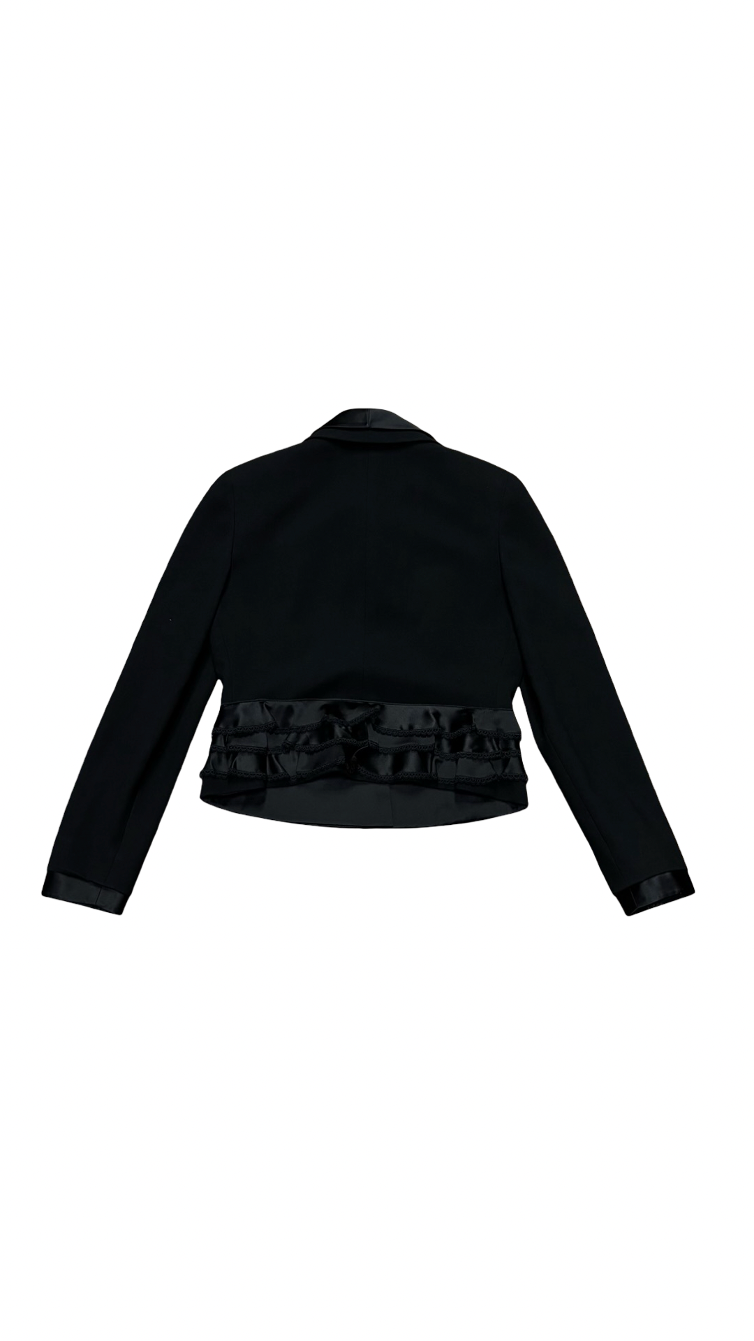 Size 8 Valentino Women's Black Ruffled Jacket