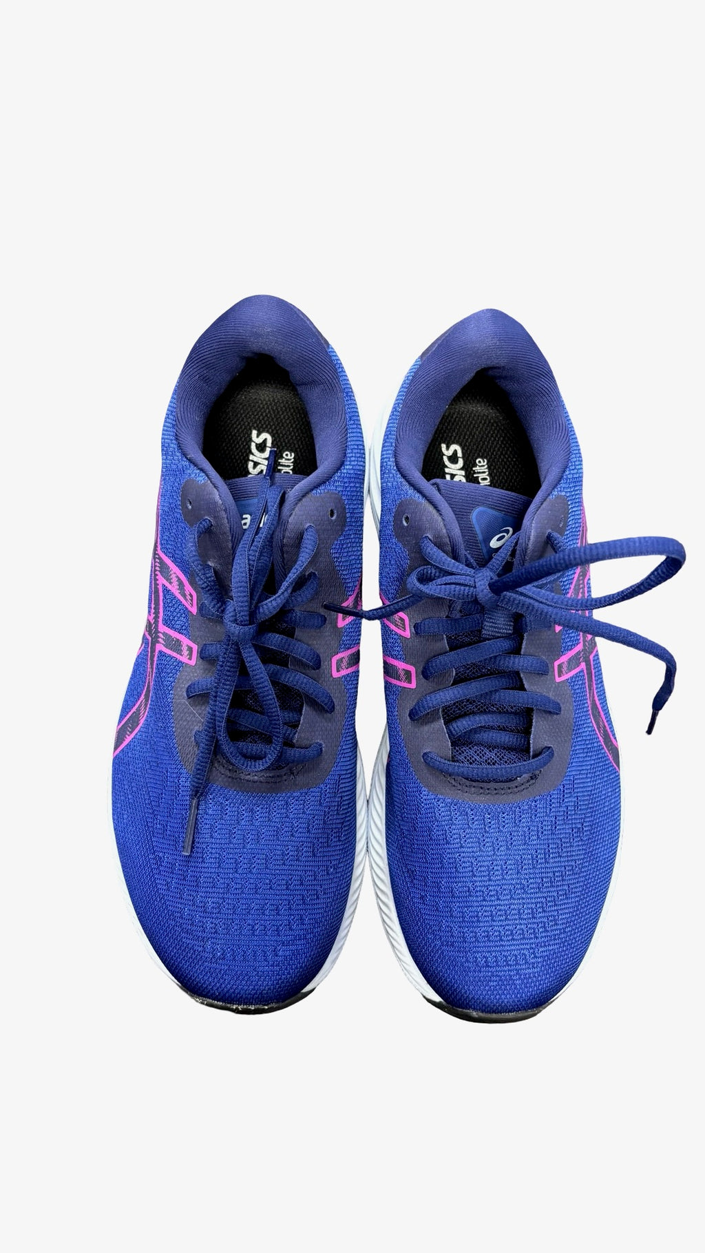 Size 8.5 ASICS Running Shoes Blue and Pink