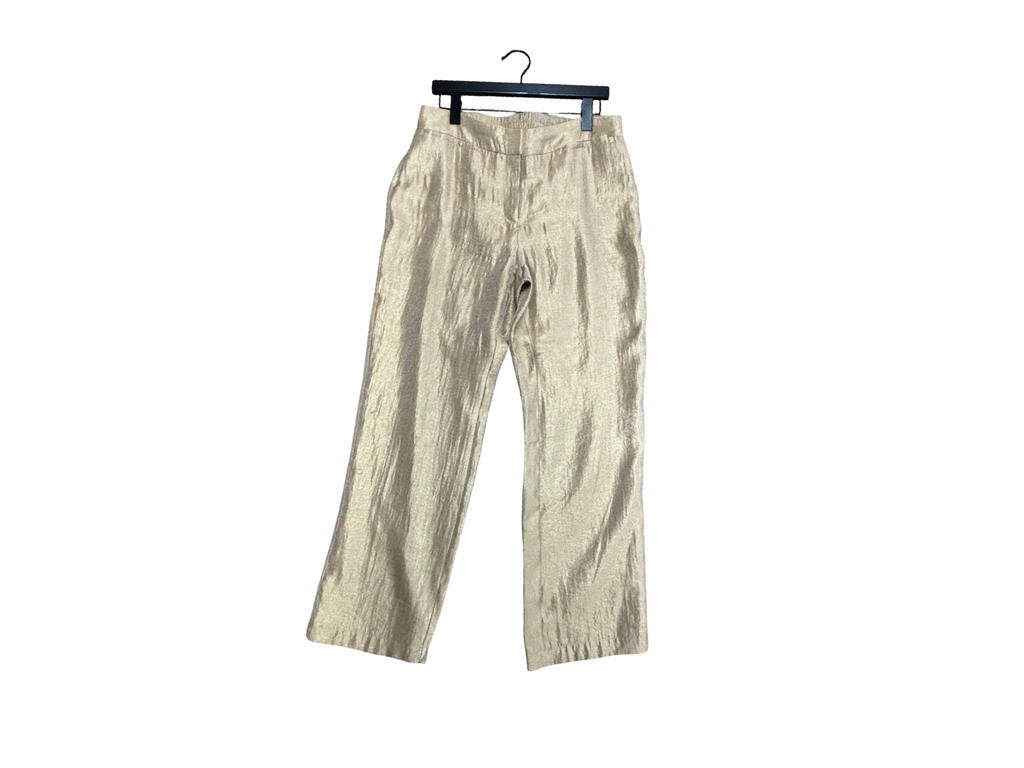 Chico's Traveler's Golden Shiny Pants