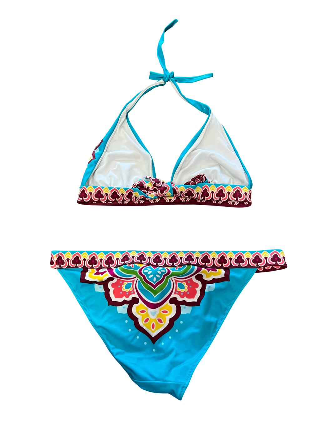Large Victoria's Secret Turquoise Floral Bikini Set