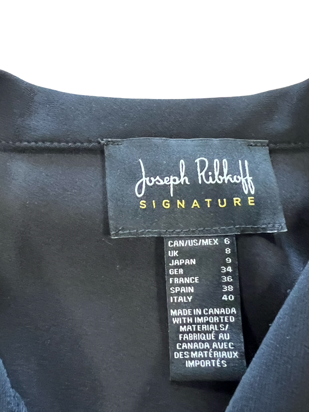 Size 6 Joseph Ribkoff Women's Black Jacket with Rhinestone Accents