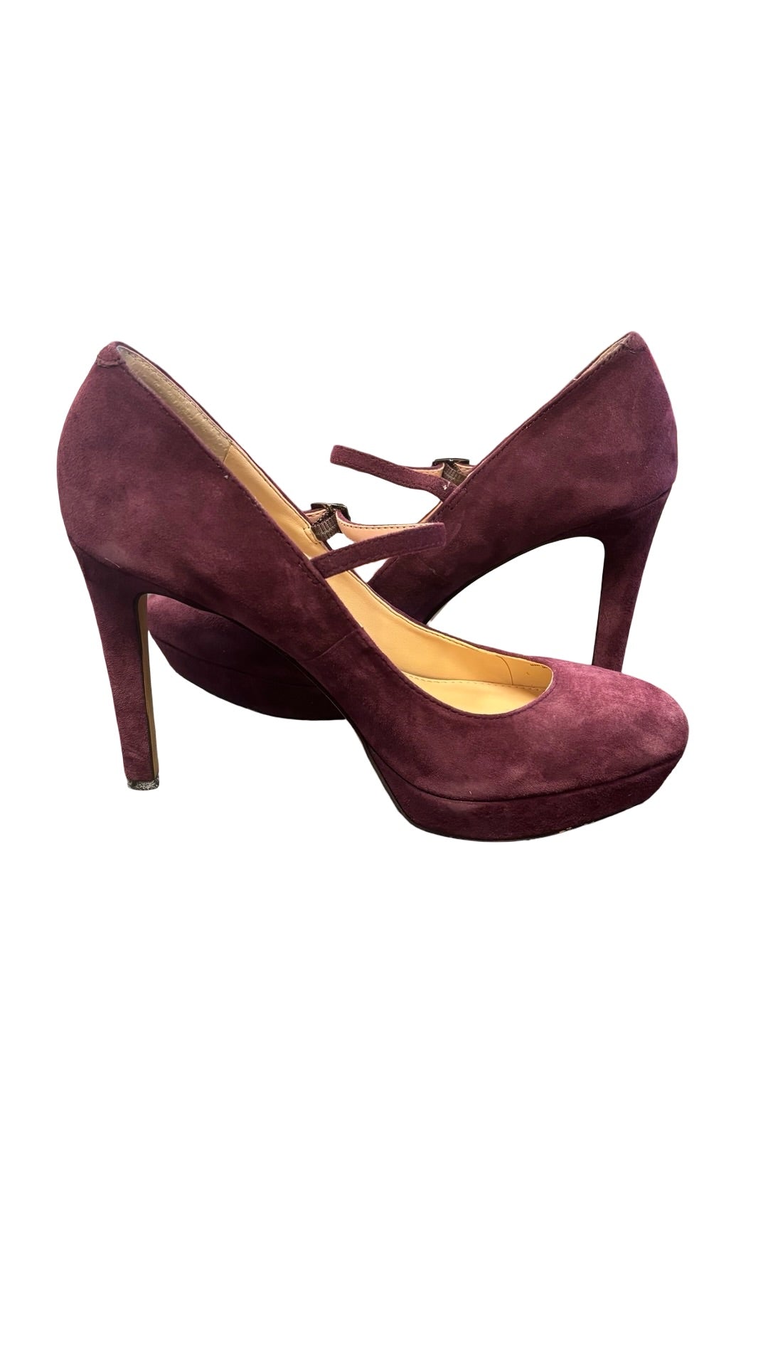 Size 8 1/2 Vince Camuto Plum Suede Heels