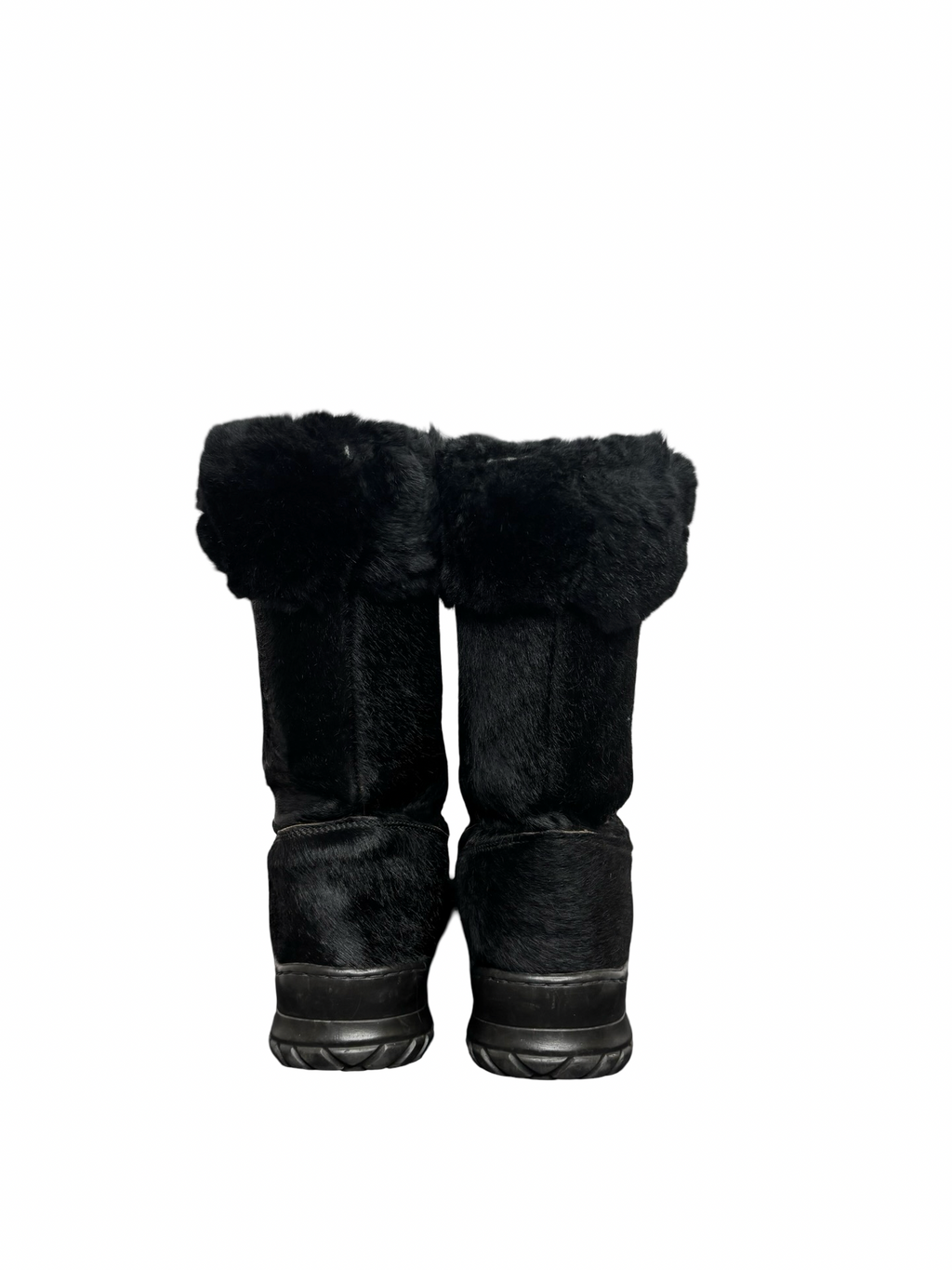 Black Fur Lined Winter Boots