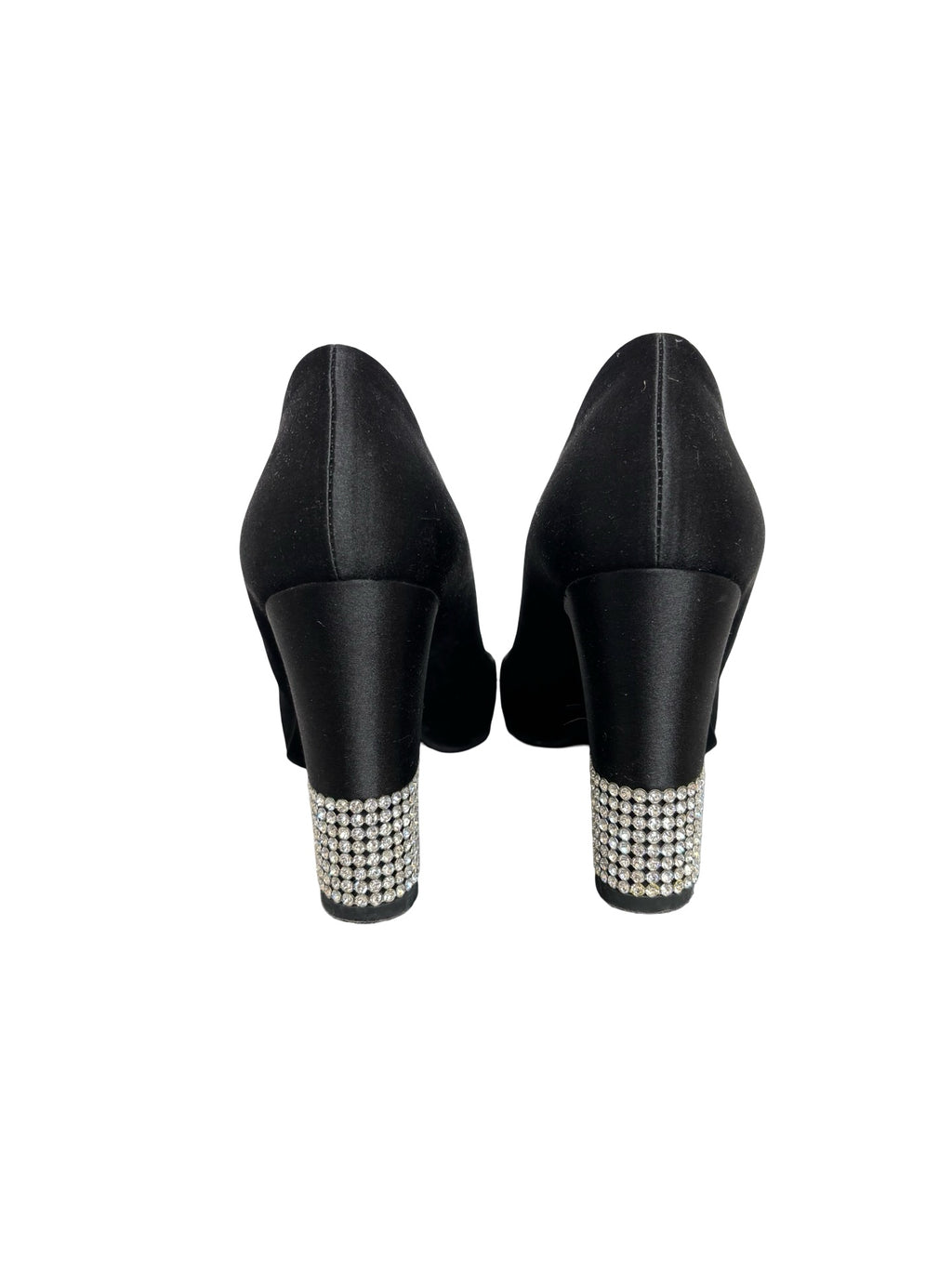 Valentino Garavani Black Heels with Rhinestone Detail