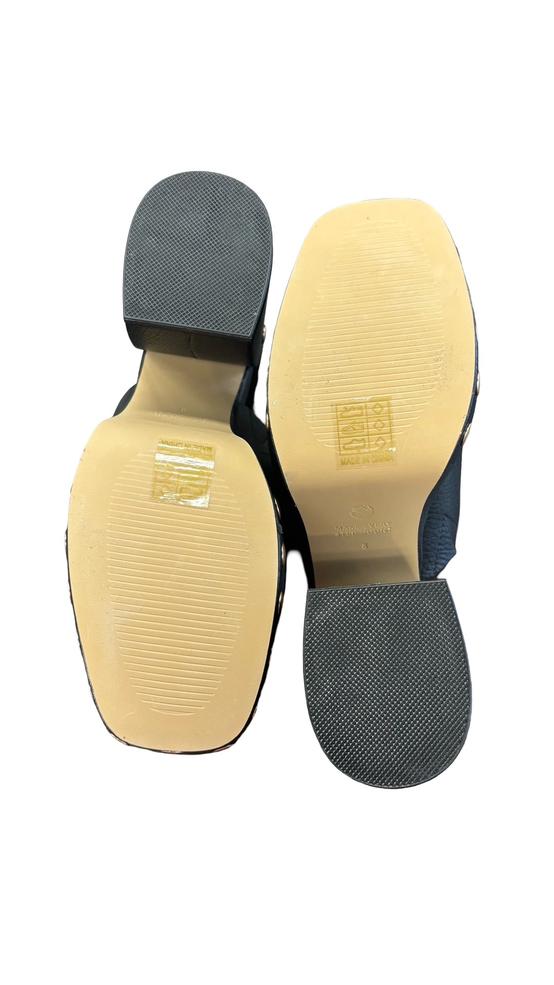 Size 8 Oasis Society Black Platform Slide Sandals
