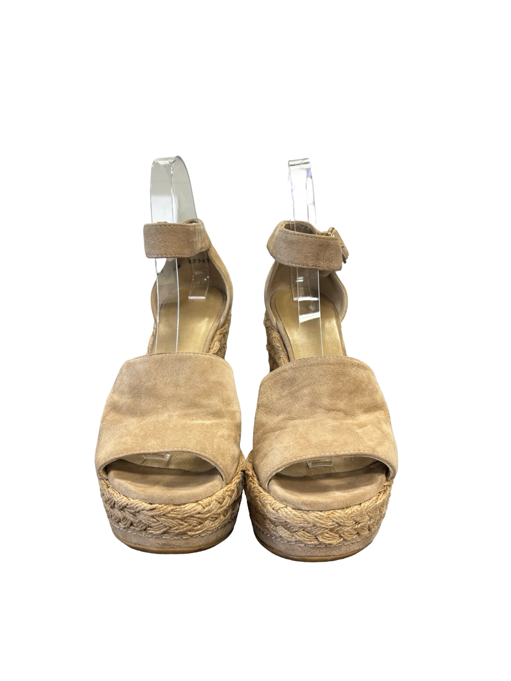 Stuart Weitzman Women’s Beige Espadrille Platform Sandals