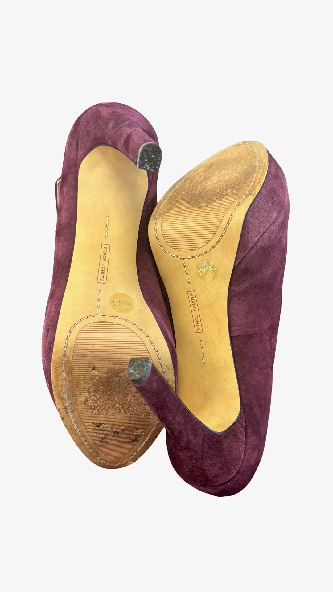 Size 8 1/2 Vince Camuto Plum Suede Heels