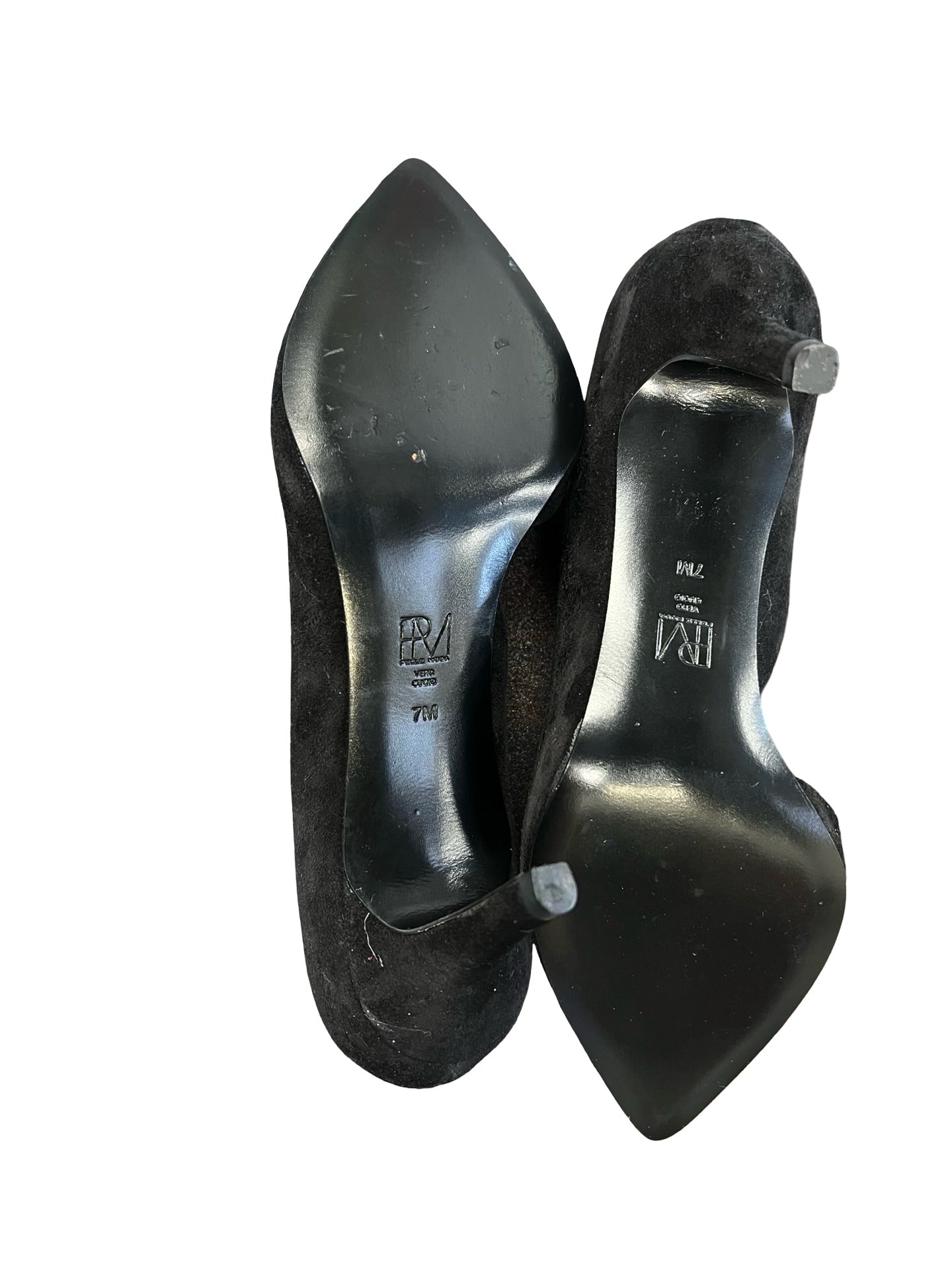 Size 7 Black Suede Heels by Pelle Moda