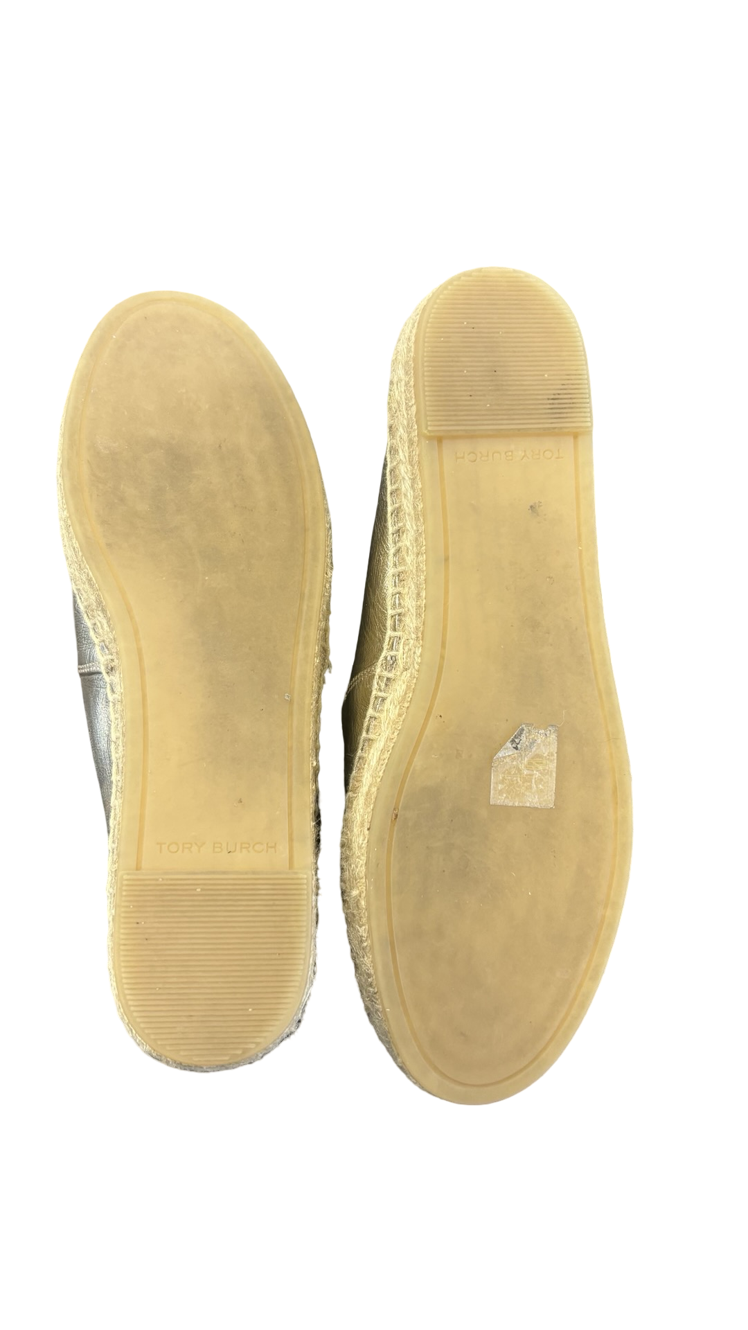 Size 7.5 Tory Burch Gold Espadrille Slip-On Shoes
