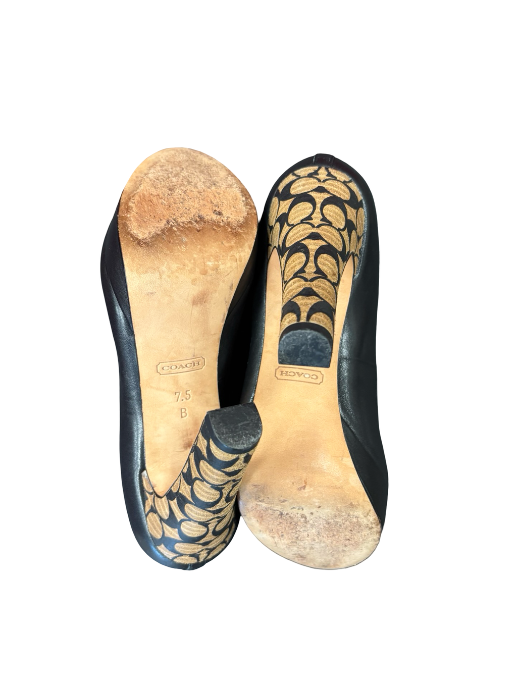 Coach Black Peep Toe Platform Heels