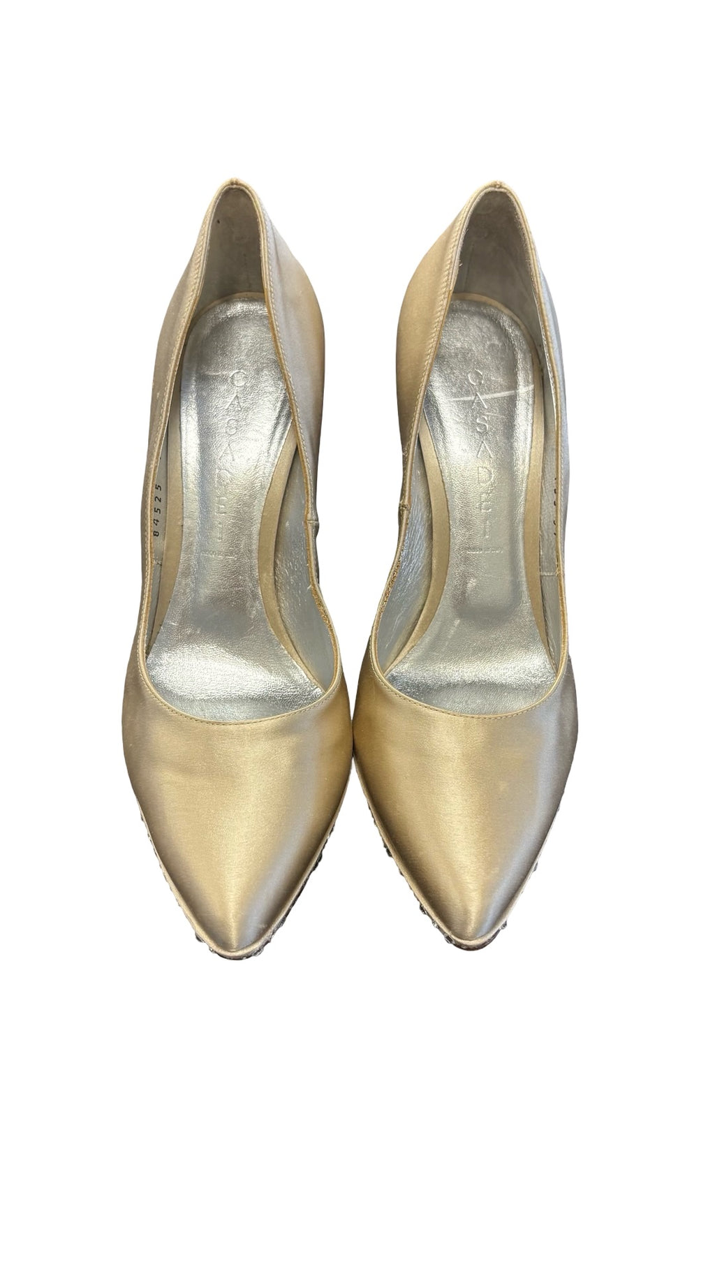 Size 7 Casadei Elegant Gold High Heels