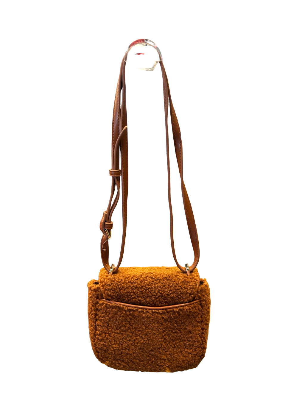 Fuzzy Brown Crossbody Bag